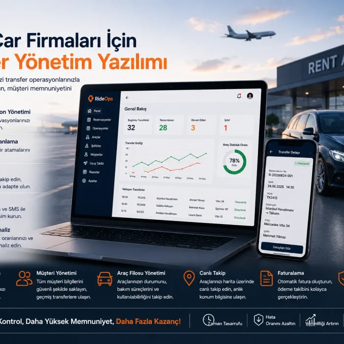 Rent a Car Firmaları İçin Transfer Yönetim Yazılımı