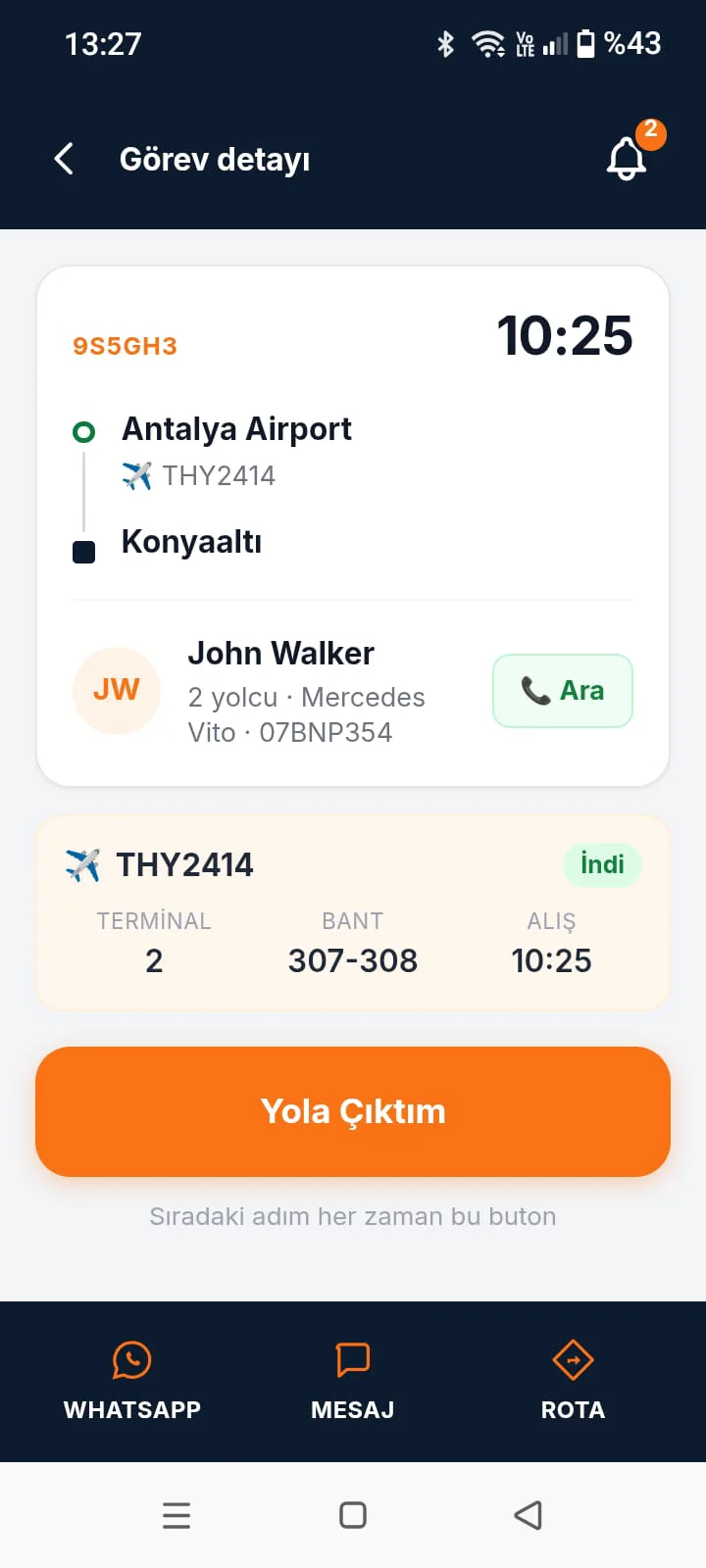 şoför ekranı kurulum gerektirmz
